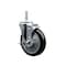 Service Caster 5 Inch Black Polyurethane Wheel Swivel 34 Inch Threaded Stem Caster with Brake SCC SCC-TS20S514-PPUB-BLK-TLB-34212 - alternate 1
